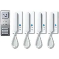 Siedle SET CA 812-4 E/W, Kabelgebunden, Edelstahl, Weiß, Wand