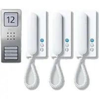 Siedle SET CA 812-3 E/W, Kabelgebunden, Edelstahl, Weiß, Wand