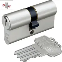 Basi - V50 - Profil-Doppelzylinder - 40/40 mm - Verschiedenschließend - Not- und Gefahrenfunktion