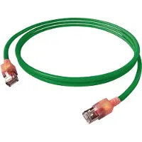 EasyLan DualBoot LED Patchkabel RJ45 S/FTP Cat.6A (Class EA), mit saCon Stecker, LSOH, grün, 5 m