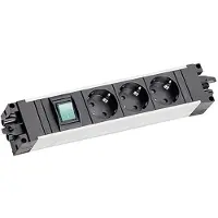 Bachmann STEP ALU 3xCEE7/3, 1x Schalter für Steckdosen und Ausgang