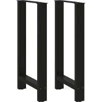 vidaXL Bartischbeine Schwarz 2 Stk. 40x(90-91) cm Stahl