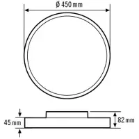 ESYLUX EO10850608 Runde, flache LED-Anbauleuchte mit pulverbeschichtetem Aluminiumgehäuse, DALI-2-Lichtsteuerung SVENJA CL 450 DDP OP 3300 830 IP20