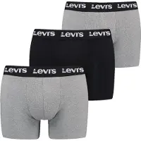 Levi's Herren Boxershorts, 3er Pack - Repeat Logo Boxer Brief 3P, Logobund, Baumwoll-Stretch, einfarbig