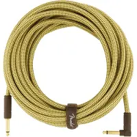 Fender Deluxe Instrumentenkabel 25 Fuß gerade/gewinkelt Tweed