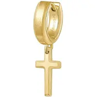 Brosway Modern gold-plated single earrings Cross Ink BIK29