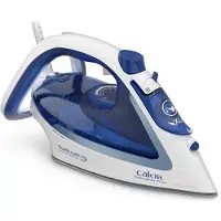 Calor Easygliss, Trocken- & Dampfbügeleisen, Durilium Bügelsohle, 2 m, 190 g/min, Blau, Weiß, 45 g/min