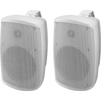 Monacor Wandlautsprecherset 2Weg 2x30W 104dB 1akt/1pass IP65 2Stk ws WALL-05SET/WS