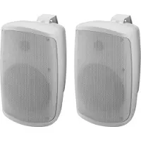 Monacor Wandlautsprecherset 2Weg 2x30W 106dB 1aktiv/1passiv 2Stk ws WALL-06SET/WS