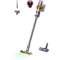 Dyson V15 Detect Absolute, 2-in-1-Stabstaubsauger, Beutellos, Edelstahl, 0,77 l, Trocken, HEPA