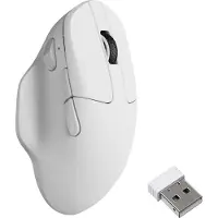 Keychron M7-A24, Beidhändig, Optisch, RF Wireless + Bluetooth + USB Type-C, 30000 DPI, Weiß