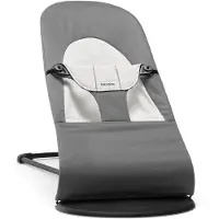 BabyBjörn Balance Soft Babywippe Gewebt Jersey-Stoff, Dunkelgrau/Grau