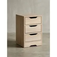 KADIMA DESIGN Nachtkonsole WL5.705 31x49x31 cm Sonoma mit 3 Schubladen, Braune Nachtkommode mit Stauraum, Nachttisch Schlicht Modern, Nachtschränkchen Klein,