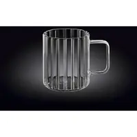Wilmax England Wilmax Doppelwandige Thermoglas-Tasse mit Henkel – 300 ml, 6er Set