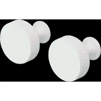 Blomus Rof Wandhaken rund 2er-Set – Design Haken mit Rändelstruktur Weiß