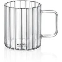 Wilmax England Wilmax Doppelwandige Thermoglas-Tasse mit Henkel – 400ml, 6er Set
