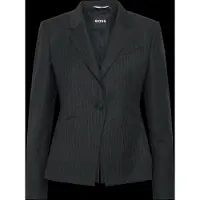 BOSS Gestreifter Slim-Fit Blazer aus Schurwolle Grösse 34