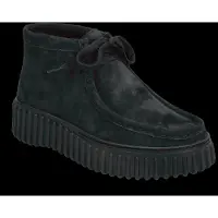 Clarks Schnürschuhe Torhill Moss Black mit markanter, gerippter Sohle 1219 Black Sde 42