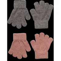 CeLaVi Handschuhe - Wolle/Nylon - 2er-Pack - Mistey Rose/Graumel - - 7-12 Jahre (122-152) - Handschuhe