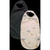 CeLaVi Lätzchen - 2er-Pack - Lang - PU - Dark Navy - - One Size - Lätzchen