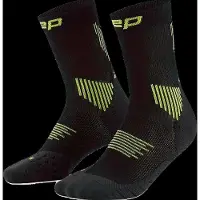 Cep Core Run Socks Mid Cut 5.0, Laufsocken, Damen, schwarz/grün