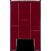 House Doctor HDBrick Beistelltisch, rot, Höhe 51 cm, Holz - , Rot, Holz