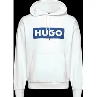 HUGO Hoodie aus Baumwoll-Terry mit rechteckigem Logo-Print Grösse L