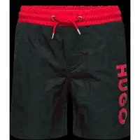 HUGO Badeshorts für Kinder mit kontrastfarbenem Logo-Print Grösse 138