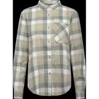Helly Hansen W Lokka Flannel LS SHT light lav box stripe plaid (463) XS