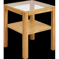 Ebuy24 Eckbord Greta aus Eiche 40x40x45 cm
