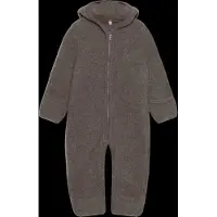 Huttelihut Overall Merinowolle mit Ohren, Brown Melange, 74