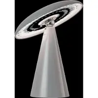 Leitmotiv - Tischleuchte Phoebe Led - Hellgrau - Ø23cm Tischlampe - Nachttischlampe, Wohnzimmer, Schlafzimmer
