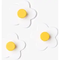 Kids Concept Haken Blume 3er-Pack, Weiß