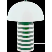 Leitmotiv - Tischleuchte Rayado Retro - Grün - 23x23x30cm Tischlampe - Nachttischlampe, Wohnzimmer, Schlafzimmer