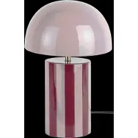 Present Time - Tischleuchte Rayado - Violett - 25x25x34cm Tischlampe - Nachttischlampe, Wohnzimmer, Schlafzimmer