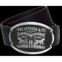 Levi's Levis Ledergürtel "Billy Plaque Belt" mit markanter Koppelschließe