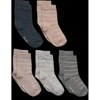 Minymo Socken - 5er-Pack - Blue Nights m. Streifen - - 27/30 - Socken