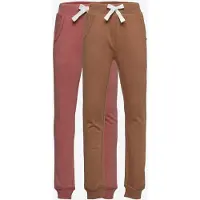 Minymo Jogginghosen - 2er-Pack - Canyon Rose/Braun - - 1 Jahr (80) - Jogginghosen