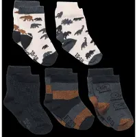 Minymo Socken - 5er-Pack - Total Eclipse m. Muster - - 35/38 - Socken