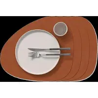 Lind DNA Tischset Curve L Nupo Rust (4er Set)-37 x 44 cm