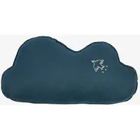 Nobodinoz Dekokissen L1N0 Embroid. Cloud Cushion French Linen Deep Blue (50 x 28 cm)