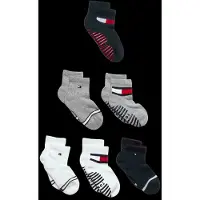 Tommy Hilfiger Socken "TH BABY SOCK 6P FLAG SOCK ECOM", Jungen, Gr. 15-18, weiß (weiß grau combo), Baumwollmischung, unifarben mit Farbeinsatz, normal, Socken Socken, ABS Anti-Rutsch am Fuß, Topseller