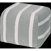 Broste Copenhagen Sigrid Pouf beige/grün