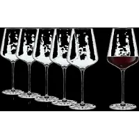 Stölzle Rotweinglas STÖLZLE "Bordeauxgläser Quatrophil 645 ml 6er Set transparent", bunt (transparent), Glas, Trinkgefäße, Rotweinglas