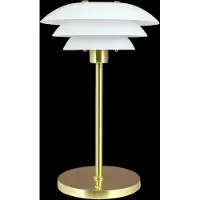 Dyberg Larsen Tischlampe DL20, dimmbar, weiß / opal, für Wohn- / Esszimmer, Metall, Design, Tischlampe