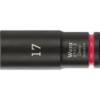 Wera 8790 B Impaktor Deep Steckschlüsseleinsatz mit 3/8 zoll-Antrieb, 17 x 63 mm