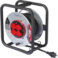 Sygonix SY-10236120 Kabeltrommel Schwarz Schutzkontakt-Stecker