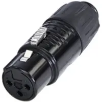 Rean RA3FT-B XLR-Adapter Mini-XLR-Stecker - Mini-XLR-Buchse Polzahl (num):3 1 S