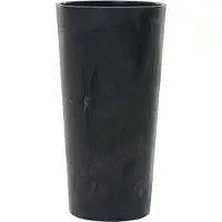 Garden Pflanzgefässe LOCON STONE schwarz Betonoptik, 25 x 46,5 cm Kunststoffgefäss mit Einsatz