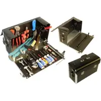 ALARM WERKZEUGE Echtledertasche L3 (Lehrlingskoffer), leer L.440mm B.190mm H.300mm